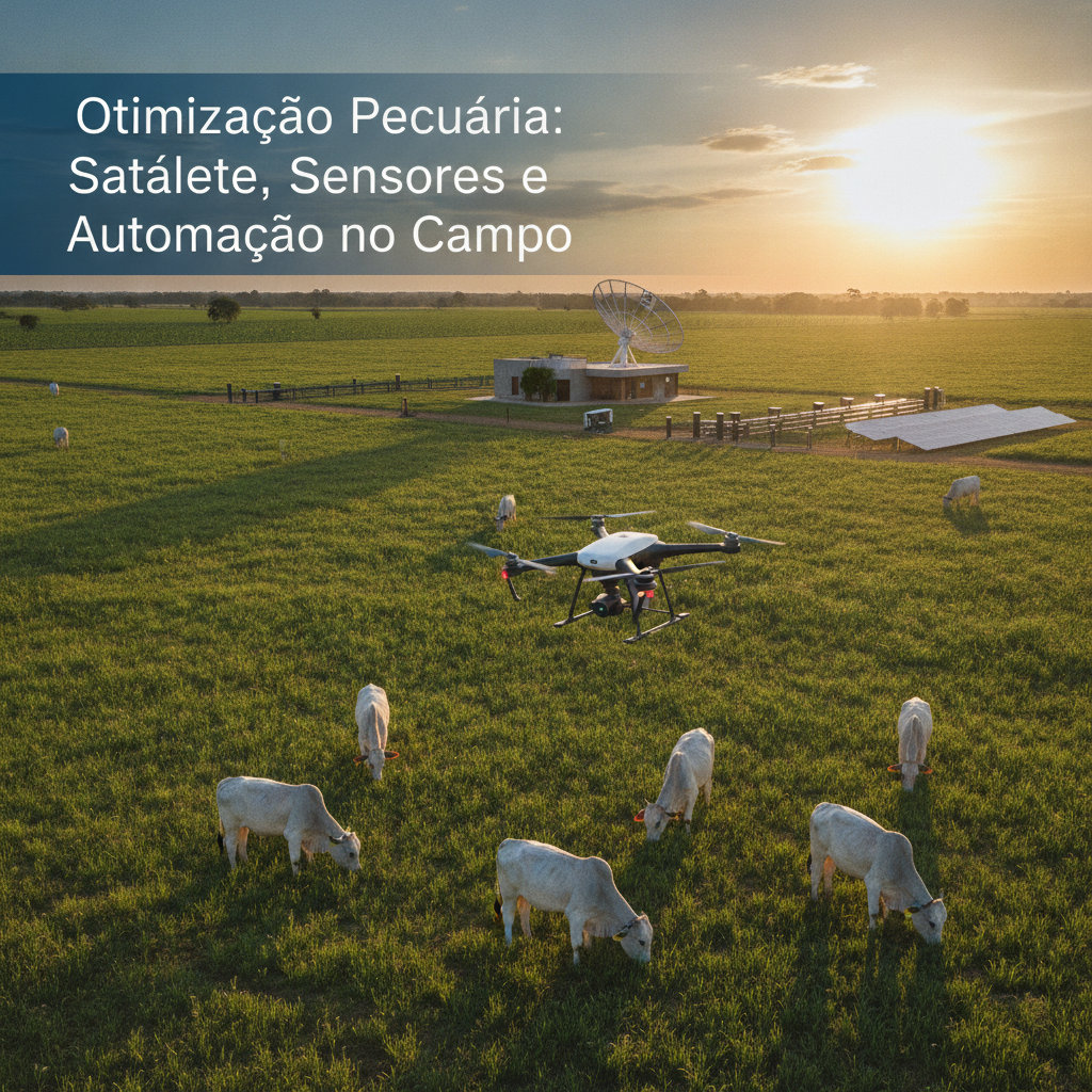 Otimização Pecuária: Satélite, Sensores e Automação no Campo